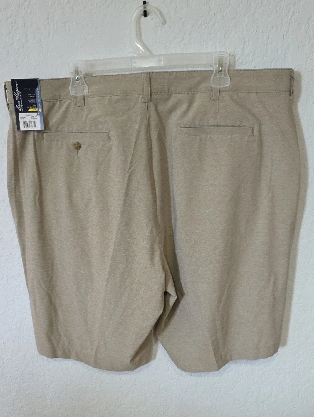 Hogan Men's Flat Front Golf Shorts Light Khaki Size 44